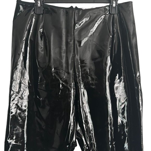 Juicy Couture Shiny Vinyl Black Faux Patent Leather Pants - Picture 3 of 5